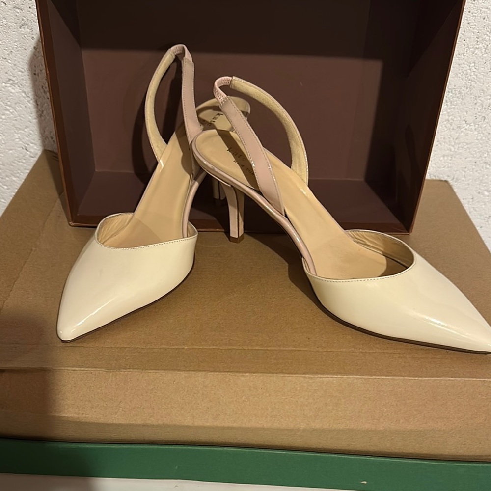 Kate Spade Cream Slingback Heels
